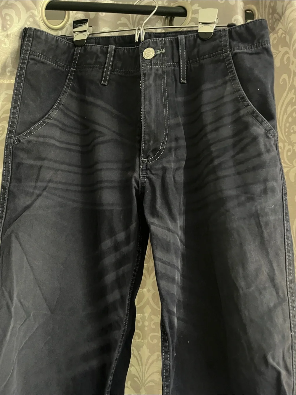 True Religion Men's Navy Relaxed Straight Jeans